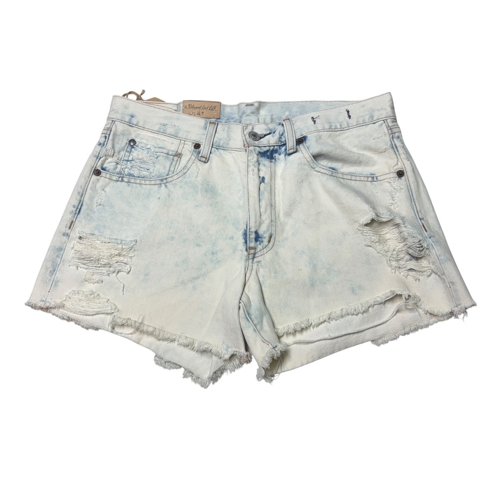 NWT Denim & Supply Ralph Lauren Relaxed Cut Off Distressed Acid Wash Womens 27X4